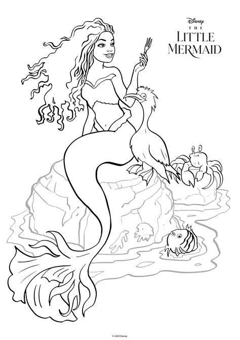 Little Mermaid Coloring Pages Printable | Printable AT A GLANCE