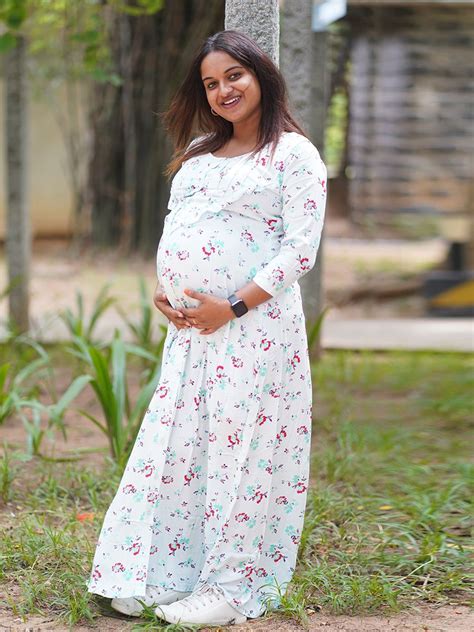 Maternity Long Nightie (Zamora Green) – ZIVAMOMS