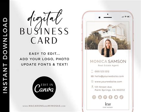 Digital Business Card Template 的图像结果