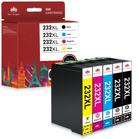 232XL T232XL Black Ink Cartridges for Epson 232 WF-2930 WF-2950 XP-4200 ...