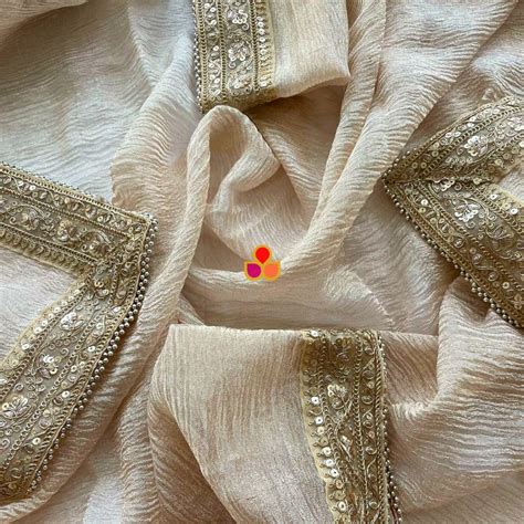 Bridal Noor Gold Crushed Tissue Organza Dupatta – anokherang