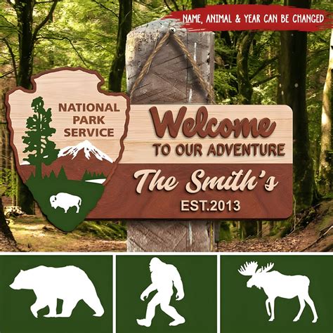 National Park Welcome Sign 3D Personalized National Park - Etsy