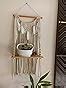 U & G Decor Macrame Wooden Wall Hanging Shelf Modern Chic Woven Macrame ...