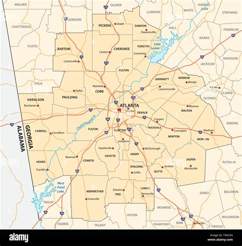 Map of Georgia Guide of the World - Georgia Us State Map atlanta on a ...