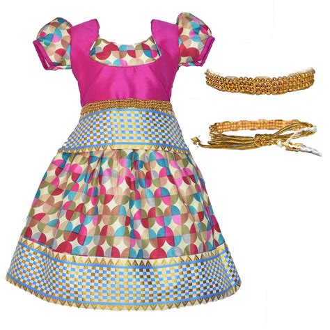 Buy PATTU PAVADAI Amirtha Fashion Girl's Traditional Silk Cotton ...