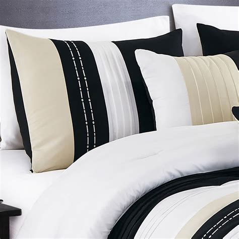 7-Piece Jasper Multicolor Striped Comforter Set, King