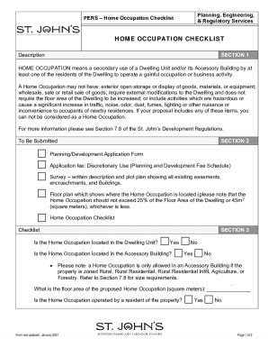 Fillable Online Home Occupaction Checklist - formatted.docx. Home ...