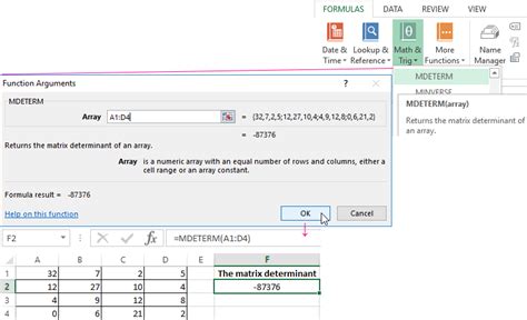 How to Solve Matrix Using Excel 的图像结果