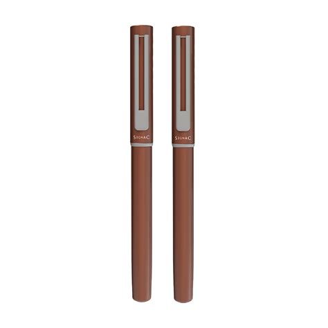 Personalised Roxx Magnetic Metallic Roller Pen – Brown Chrome – Signac Pens