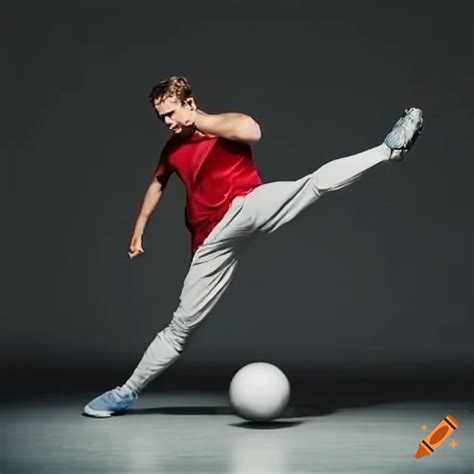 Man kicking a ball