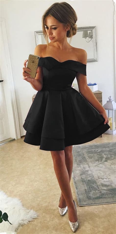 Short Black Homecoming Dresses For Back To School | Vestidos para ...