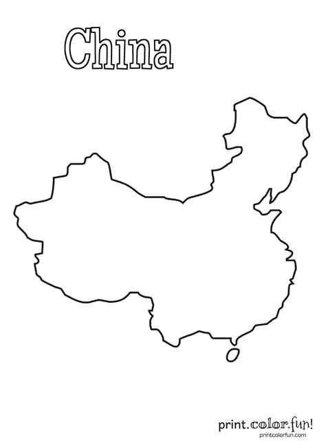 China Map Printable Single-Color 的图像结果