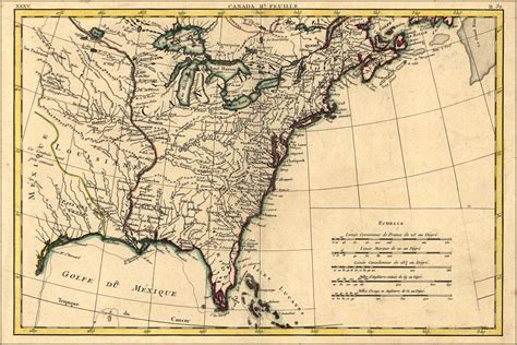 24"x36" Gallery Poster, map of north america 1776 american revolution ...