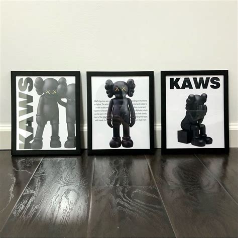 KAWS Framed Wall Art | Wall decor living room modern, Wall art, Future ...