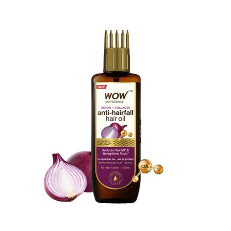 Wow Skin Science Onion Black Seed Onion Hair Oil with Comb : 100 ml ...