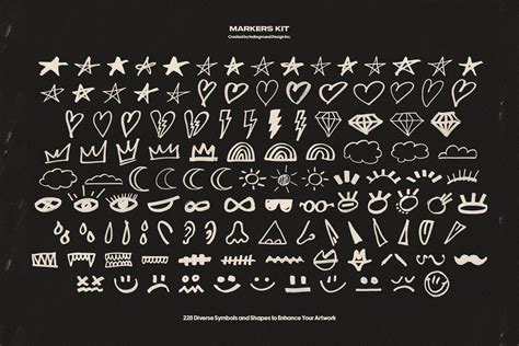 Markers Kit | Photoshop Brushes & 850+ PNG Scribbles | Indieground