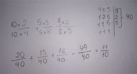 2/4 + 3/8 + 2/5 =???Me pueden ayudar con el método de fracción ...