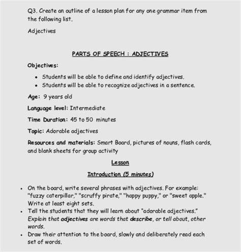 Image result for Lesson Content Examples