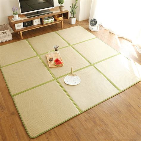 Amazon.com: MYOYAY 71'' x 71'' Tatami Mat Rattan Japanese Floor Mats 0. ...