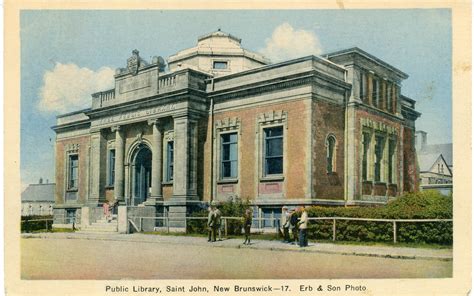 St. John Public Library- Front of Postcard- 1937 – Wilmington Memorial ...