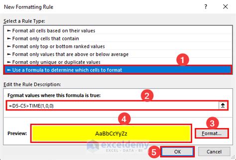 Image result for Conditional Formatting Excel Time Formula