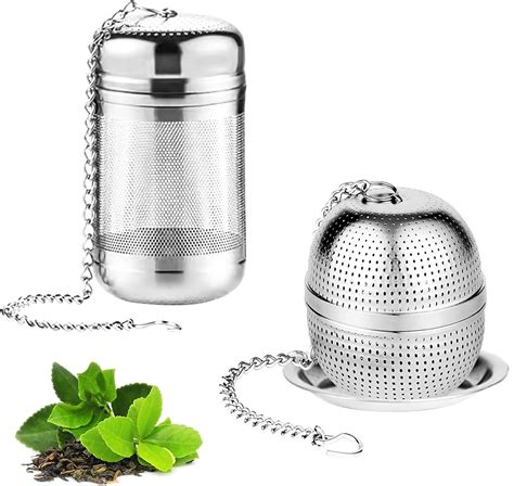 Monsully 2 Pack Tea Infuser for Loose Tea, Stainless Steel Tea ...