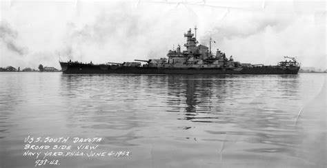 Battleship Photo Index BB-57 USS SOUTH DAKOTA