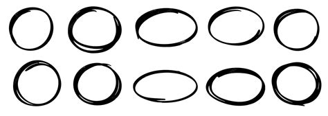 Hand drawn cartoon circle line vector illustration doodle sketch style ...