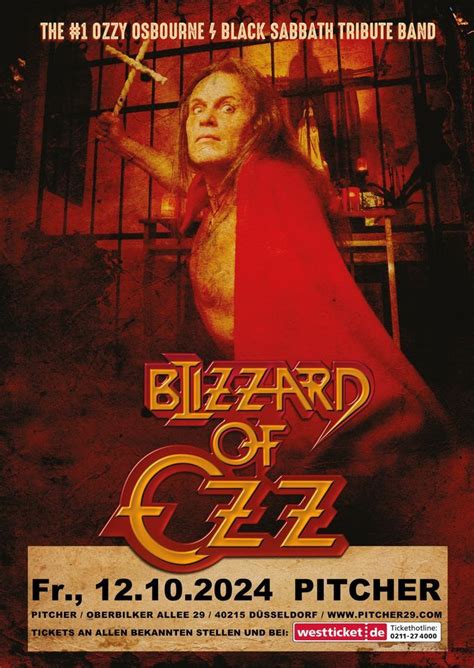 BLIZZARD OF OZZ play OZZY OSBOURNE & BLACK SABBATH, Pitcher - Rock'n ...