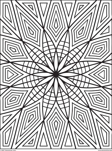 Geometric Shape Coloring Pages - Printable Coloring Pages for Kids