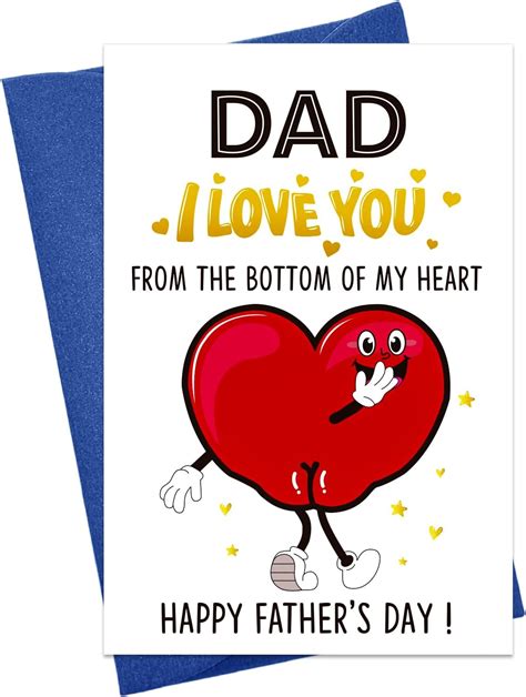 Amazon.com : WaaHome Funny Dog Dad Fathers Day Card from Dogs Puppy ...
