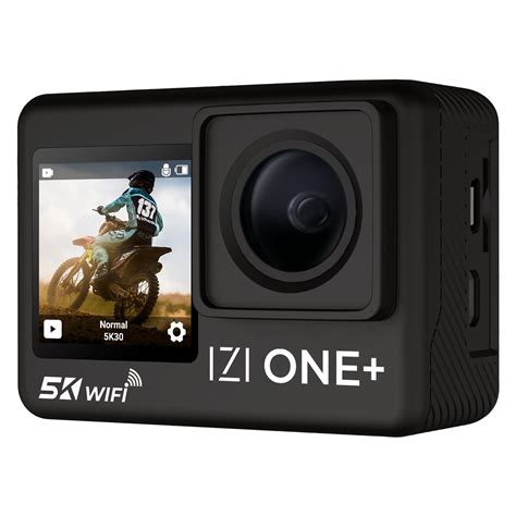 IZI ONE Plus 5K 48MP Action Camera - 6-Axis Gyro Stabilization, 110ft ...