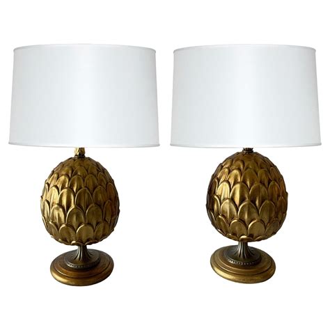 Matched Pair of Green Ceramic Artichoke Table Lamps at 1stDibs | green ...