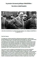 Hitler Adolf - Une lettre à Adolf Gemlich - Balder Ex-Libris
