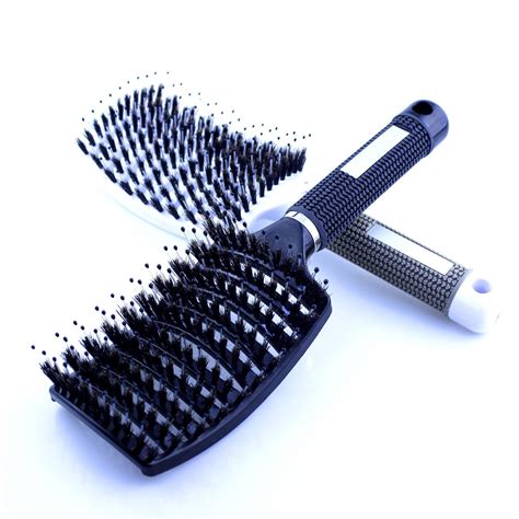 Vent Boar Bristle Hair Brush Vented Detangling Hair Brush for Thick ...