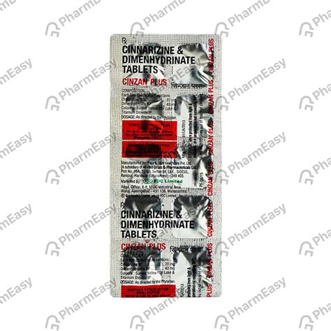 Cinzan Plus Strip Of 10 Tablets: Uses, Side Effects, Price & Dosage ...