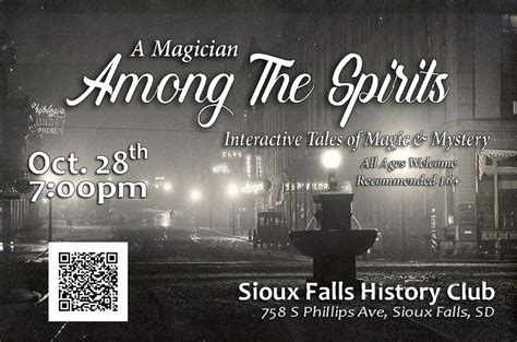 A Magician Among The Spirits, The History Club of Sioux Falls, 28 ...