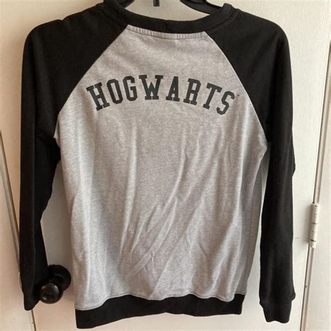 Harry Potter Women's Grey and Black Sweatshirt | Depop