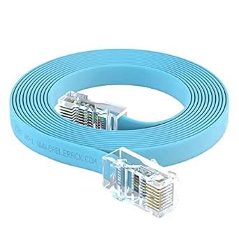CableRack 25ft RJ45 to RJ45 Rollover Console Cable for Cisco Blue Blue ...