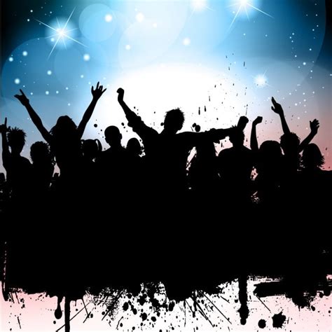 Party silhouette background | Free Vector