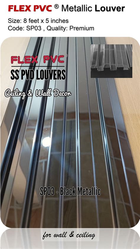 SP03 - Black Metallic SS PVD Louver | FLEX PVC