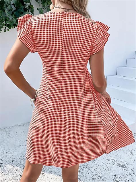 Elchic Ruffle Sleeves and Square Neck Mini Dress – ELCHIC