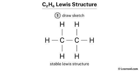C2H6 Lewis structure - Learnool