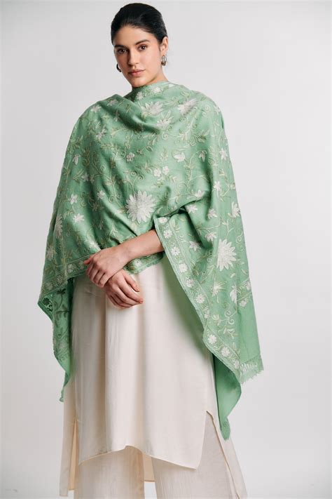 Aari Embroidery Stole | Unisex Shawls & Stoles – Faizals Craft