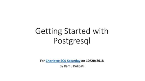 PostgreSQL Getting Started 的图像结果