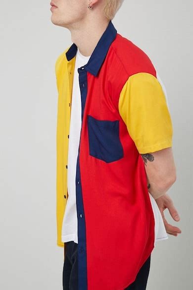 Shop Classic Fit Colorblock Shirt for Men from latest collection at ...