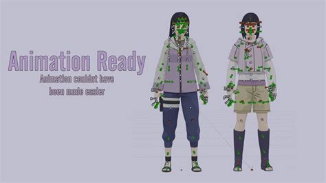 Hinata Hyuga - Game Ready 3D model - Rigged Low-poly 3D | Freelancer