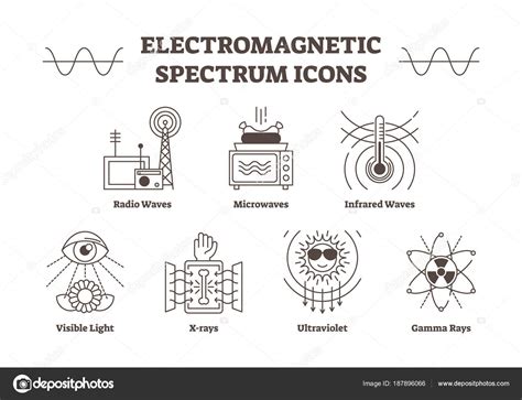 Electromagnetic Spectrum Infographic Diagram Vector Illustration