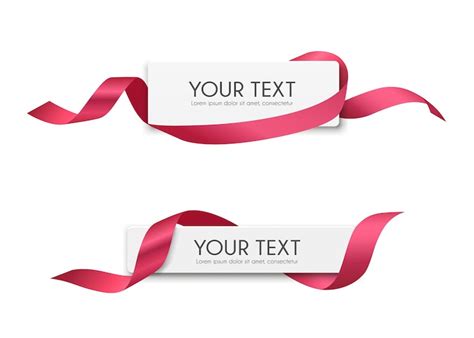 Vector ribbon label banners collections design isolated on white ...
