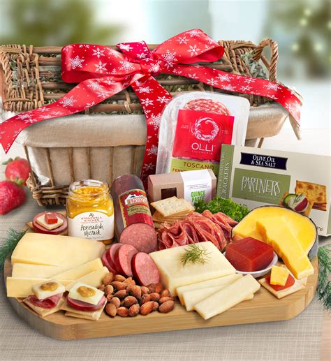 Holiday Meat & Cheese Gift Basket | 1800Baskets.com